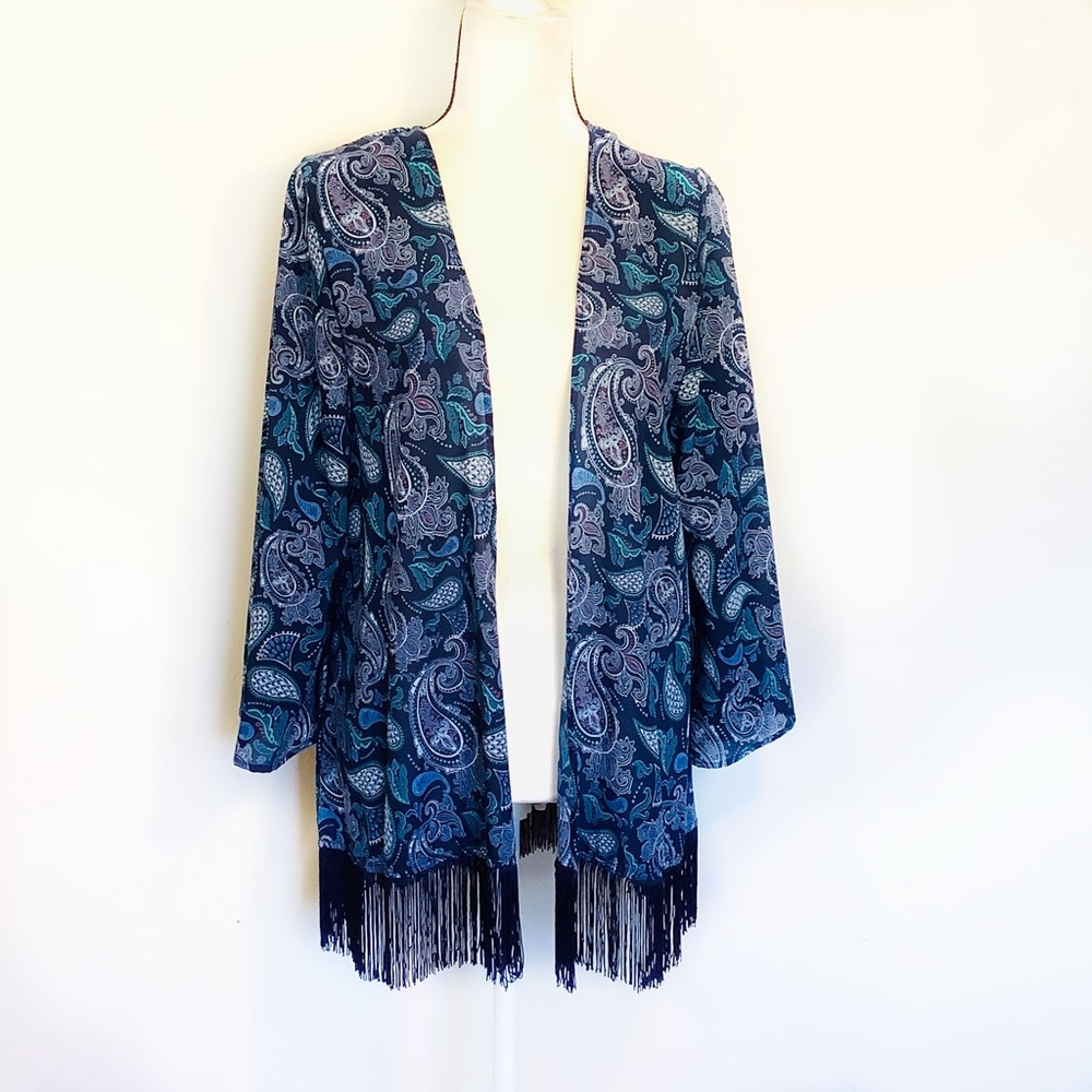 Boho Fringed Duster Cover-Up